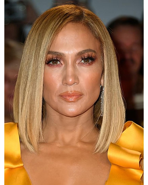 Blonde 12" Straight Bobs Chin Length Jennifer Lopez Wigs