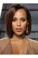 Straight Chin Length Brown Synthetic Kerry Washington Wigs