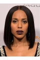 Straight Chin Length Black Synthetic Kerry Washington Wigs