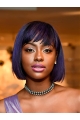 10" Lace Front Chin Length Purple Bobs Justine Skye Wigs