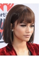 Capless 12" Straight Chin Length Bobs Zendaya Wigs