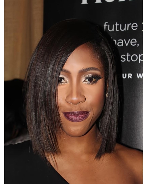 Straight Brown Bobs Full Lace Chin Length Sevyn Streeter Wigs