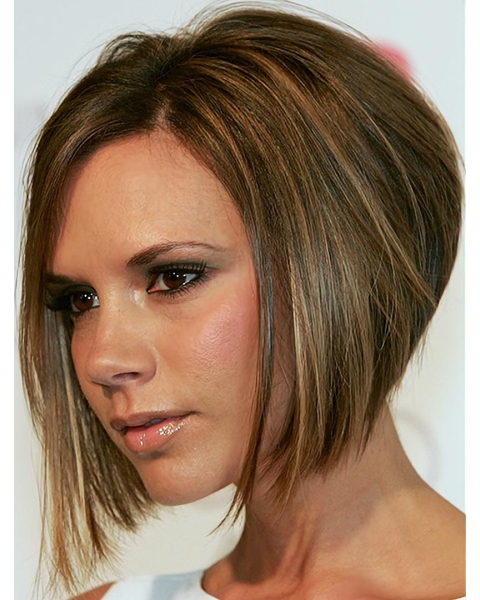 Bobs Straight Chin Length Ombre/2 Tone Lace Front Victoria Beckham Wigs