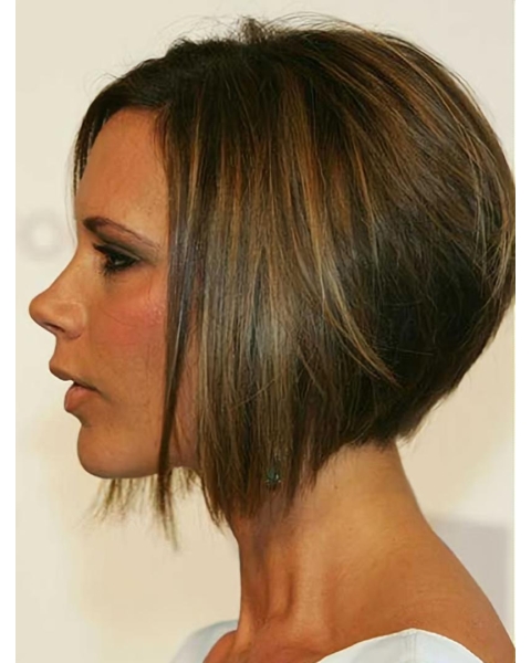 Bobs Straight Chin Length Ombre/2 Tone Lace Front Victoria Beckham Wigs