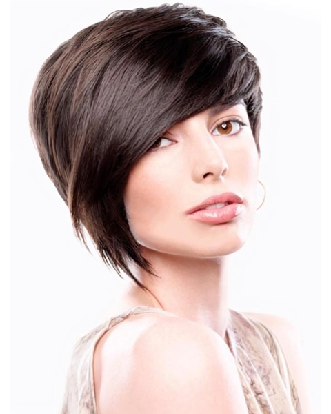 High Quality Brown Straight Chin Length Wigs For Cancer