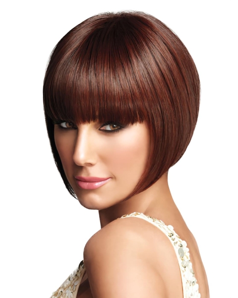 Popular Auburn Straight Chin Length Bob Wigs