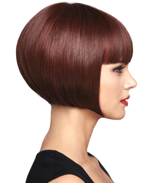 Popular Auburn Straight Chin Length Bob Wigs