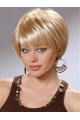 Preferential Blonde Straight Chin Length Synthetic Wigs