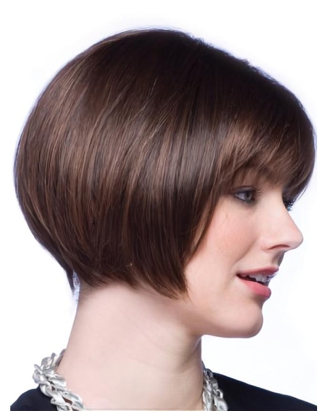 Hairstyles Auburn Straight Chin Length Bob Wigs