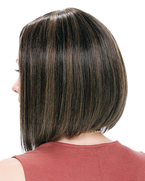 Style Brown Straight Chin Length Bob Wigs