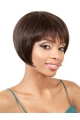 High Quality Remy Human Hair Auburn Straight Medium Wigs