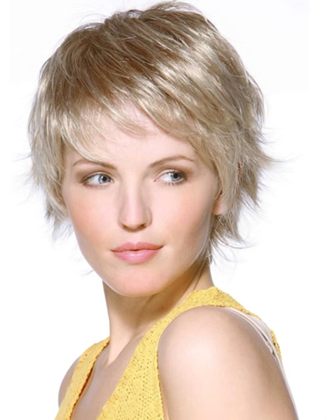 Designed Blonde Straight Chin Length Lace Front Wigs