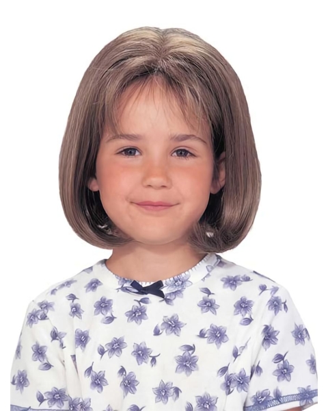 Perfect Lace Front Straight Chin Length Kids Wigs