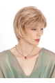 Blonde Monofilament Remy Human Hair Stylish Medium Wigs