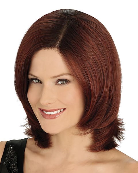 Tempting Auburn Lace Front Chin Length Wigs