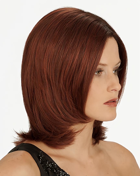 Tempting Auburn Lace Front Chin Length Wigs