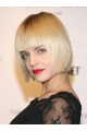 Great Straight Bobs Blonde Short Wigs