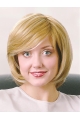 Great Blonde Straight Chin Length Monofilament Wigs