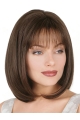 Glamorous Brown Straight Chin Length Petite Wigs