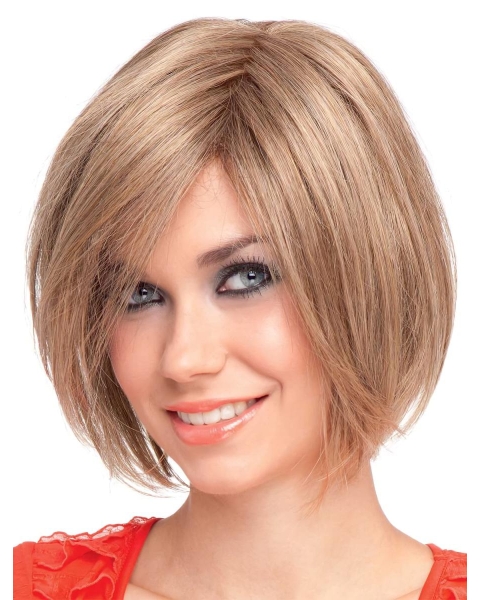 Blonde Straight Synthetic Stylish Short Wigs