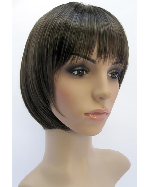 Sassy Brown Straight Chin Length Kids Wigs