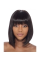 Comfortable Black Straight Chin Length African American Wigs