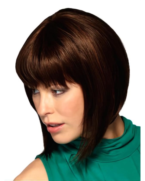 Fashion Auburn Straight Chin Length Bob Wigs