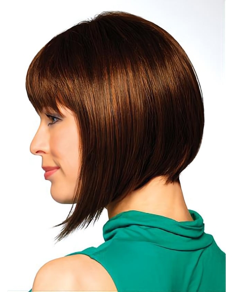 Fashion Auburn Straight Chin Length Bob Wigs