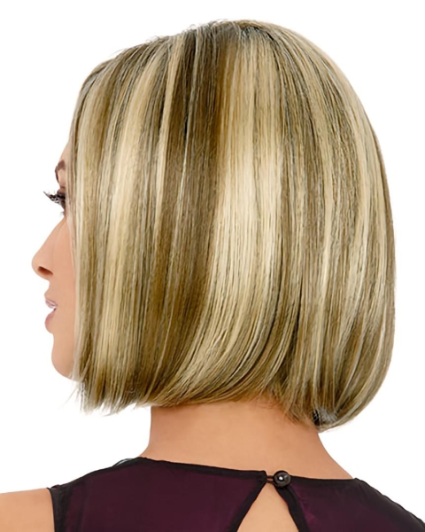 Fashionable Blonde Straight Chin Length Bob Wigs