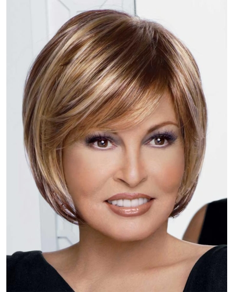 Blonde Comfortable Monofilament Synthetic Medium Wigs