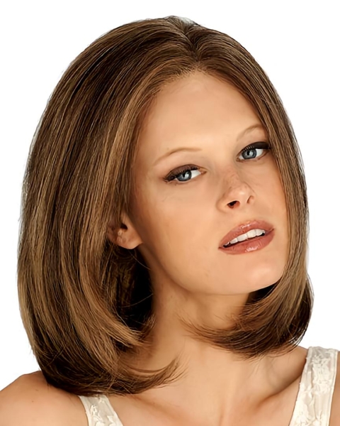 Auburn Durable Lace Front Synthetic Medium Wigs