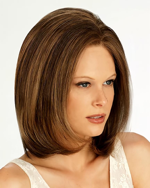 Auburn Durable Lace Front Synthetic Medium Wigs