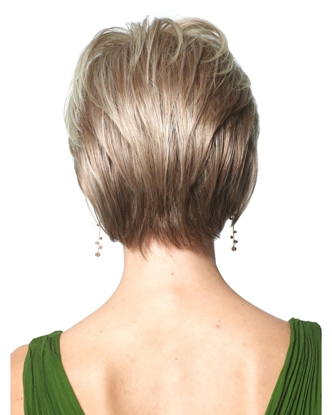 Synthetic Blonde Straight Refined Short Wigs