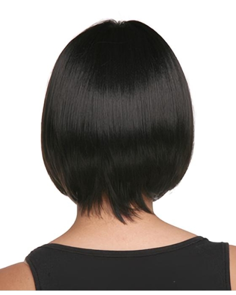 Gentle Black Straight Chin Length African American Wigs