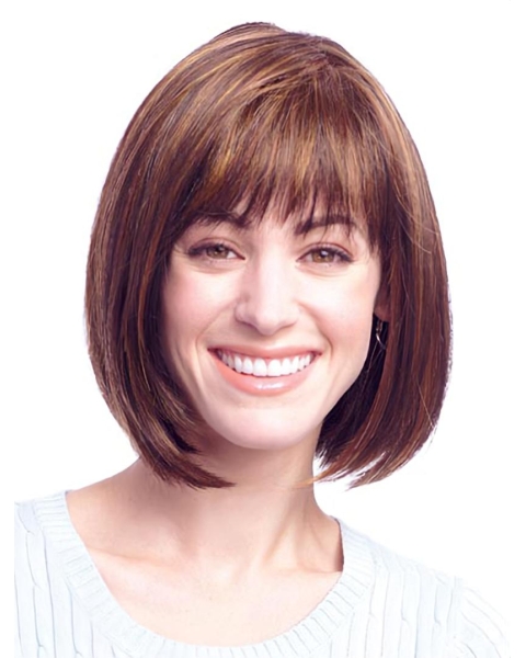 Exquisite Monofilament Straight Chin Length Wigs