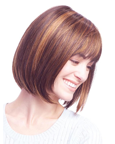 Exquisite Monofilament Straight Chin Length Wigs