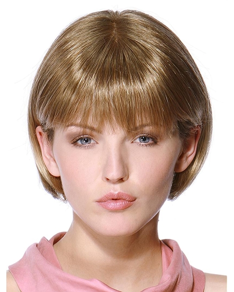 Online Blonde Straight Chin Length Remy Human Lace Wigs