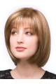 Easeful Blonde Monofilament Chin Length Wigs For Cancer