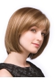 Easeful Blonde Monofilament Chin Length Wigs For Cancer