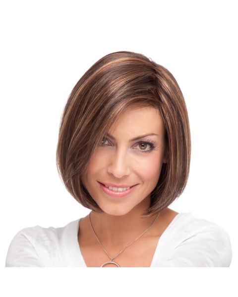 Glamorous Lace Front Straight Chin Length Bob Wigs