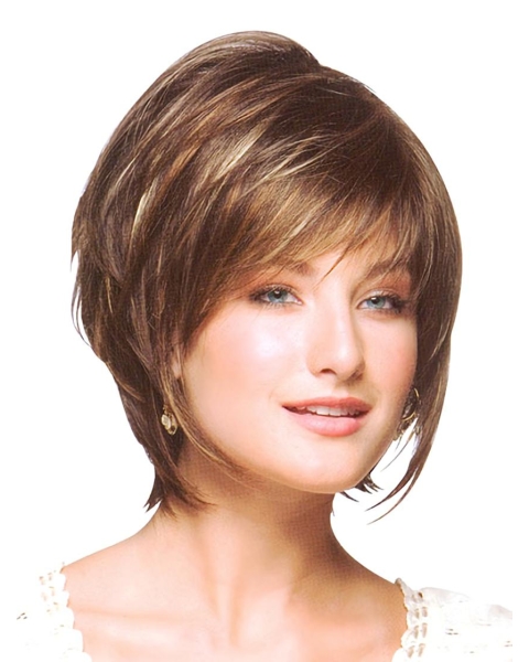 Fashionable Auburn Straight Chin Length Bob Wigs