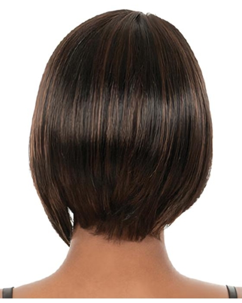 Tempting Brown Straight Chin Length African American Wigs