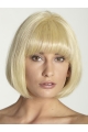 Comfortable Blonde Straight Chin Length Wigs For Cancer