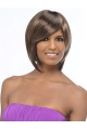 Impressive Brown Straight Chin Length African American Wigs