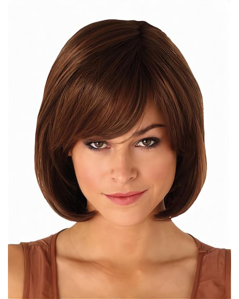 Gorgeous Auburn Straight Chin Length Bob Wigs