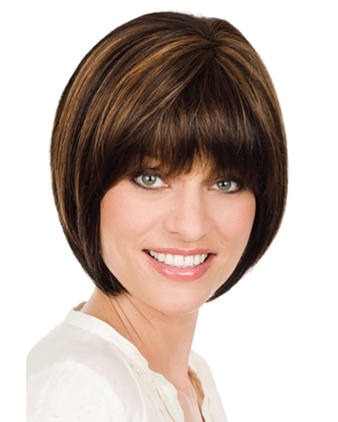 Fashion Monofilament Straight Chin Length Lace Wigs