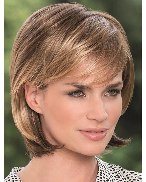 Blonde Unique Lace Front Synthetic Medium Wigs