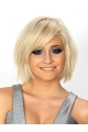 Fashionable Blonde Bobs Chin Length Wigs For Cancer