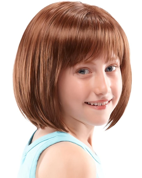 Cosy Auburn Lace Front Chin Length Kids Wigs