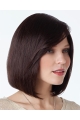 Comfortable Auburn Straight Chin Length Human Hair Wigs